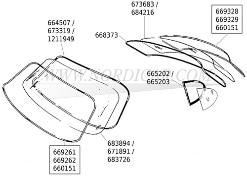 Rear window- heated Volvo 1800S 1800E 182 673683