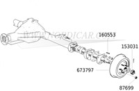 Wielmoer 1/2UNF per stuk Volvo 444 445 544 210 Amazon 1800S P1800E 1800ES 142 144 145 164  240 26 87699-3