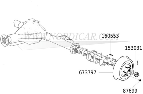 Écrou de roue ½ UNF Volvo 444 445 544 210 Amazon 1800S P1800E 1800ES 142 144 145 164  240 26 87699-3