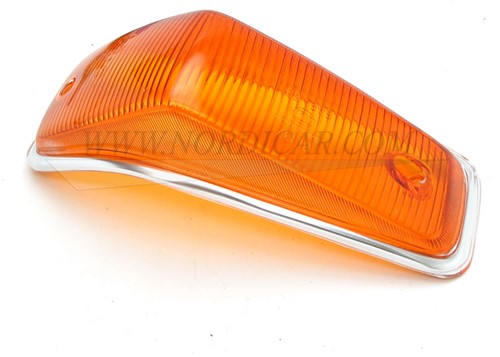 Clignotant – cabochon – avant droit – avec bord chromé Volvo 140 -73 676308