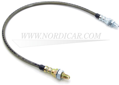 Bremsschlauch Vorderachse- oben- Edelstahl- L=59cm Volvo 142 144 145 indirekt aan klauw 677712