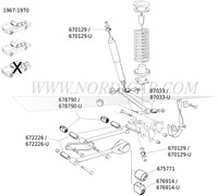 Buchse, Fahrwerk Längslenker tailliert - PU Volvo Ama 1800 67- 140 164 676914-2