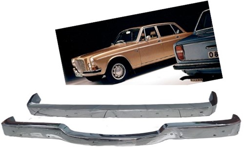 Bumper set - stainless steel Front and Rear Volvo 164 (-'72) 679022-3