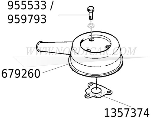 Luchtfilter bout UNC 5/16 L=100mm Volvo 210 Amazon 1800 140 955533-3