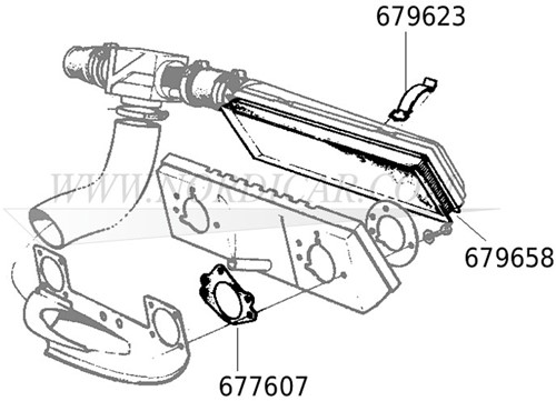 Clip, Boite à filtre à air Volvo Ama 1800 140 240 69-76 B20 679623-2
