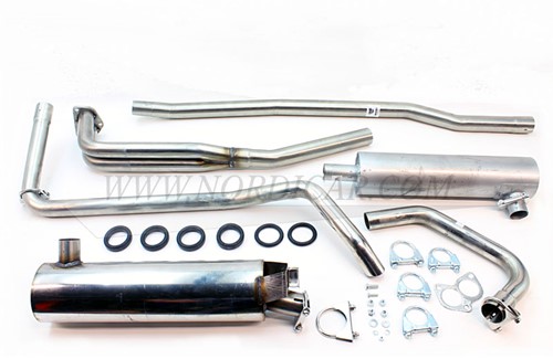 Uitlaatset RVS compleet Volvo 140 -1973 681318