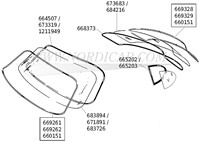 Dichtung, Verglasung Frontscheibe Volvo 1800 ch -10249 664507-2