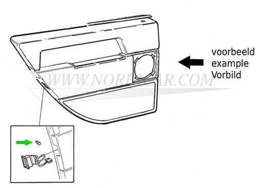Deurpaneel clip Volvo 740 760 940 960 6847074-2