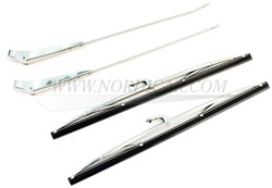 Ruitenwisser set chroom/RVS Volvo P1800E 1800ES 685709