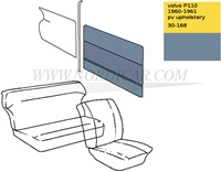 Deurpaneel set Blauw Links + Rechts  Volvo PV544 690272