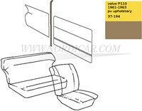 Panneau Montant B Nougat Gauche et Droite Volvo PV544 code 37-194 40-197 690489