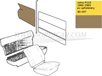 Verkleidung Kotflügel hinten Satz, Sitzfläche und Rückenlehne - nougat Volvo 690491-3