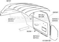 Couvre étagère chapeau blanc Volvo Ama 120 130 691615-2