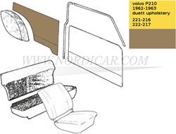 Body panel, rear end Nougat Left and Right  Volvo P210 690650