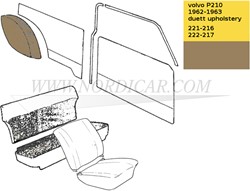 Upholstery wheel arch set, left and right - nougat Volvo 690652