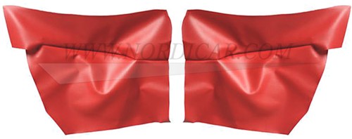 Zijpaneel bekleding set rood 45-223 Achterzijde Links + Rechts Volvo PV 690786-2