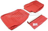 Seat cover set- red- leather- Seat and Back Volvo 1800S E ch# -37549 691037-2