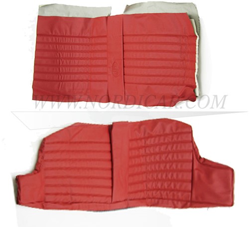 Achterbank bekleding set rood Zitting + Rugleuning  Volvo 1800S E ch# -37549 691039-2