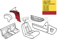 Zijpaneelset Rood Achterzijde Links + Rechts Volvo 1800S 691041