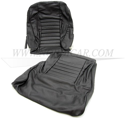 kit de Housse de siège – cuir – coloris noire – assise et dossier Volvo 1800S E ch# -37549 691052-2