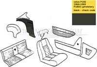 Side panel set black- Left and Right- Rear Volvo 1800S 691056