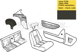 Wheel house cover set- black- Left and Right Volvo P1800S 691058