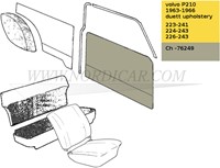 Deurpaneel set Grijs Links + Rechts Volvo P210 691118