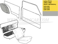 Upholstery wheel arch set, left and right - gray Volvo 691132