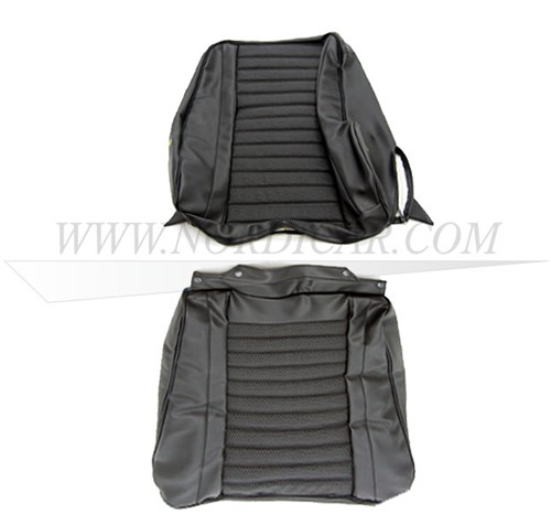 Seat cover set- black- seat and back Volvo Amazon 2drs 4drs Amazon combi 691438-2