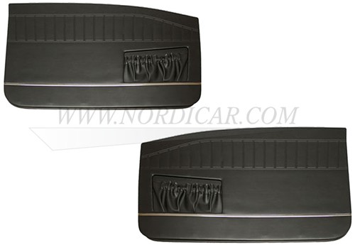 Door panel set, left and right - black Volvo Amazon 2-drs 1965 691508