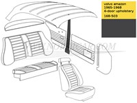 B-Stijl bekleding set Zwart Links + Rechts Volvo Amazon code 168-503 511-519 691516