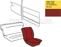 kit de Housse de siège – coloris rouge – assise et dossier Volvo 544 1965 code 52-510 691530