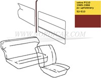 B-Säule  Panel Rot Links und Rechts Volvo PV544 code 52-510 691536