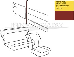 B-Säule  Panel Rot Links und Rechts Volvo PV544 code 52-510 691536