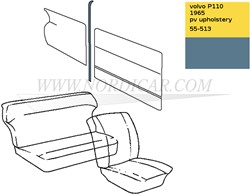 B-pillar panel Blue Left and Right Volvo PV544 code 55-513 691566