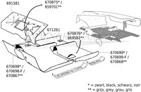 Handbrake lever seal black Volvo 544 210 Ama 670876-2