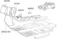 Jeu d'habillages de pied de porte – Gris (gauch et roit) Volvo 544 210 659512-2