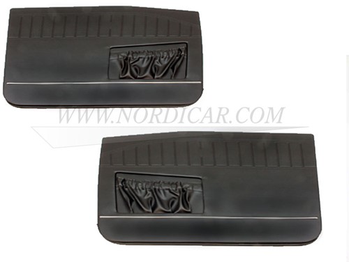 Deurpaneel set Zwart Voorzijde Links + Rechts  Volvo Amazon P120 P220 691998-2