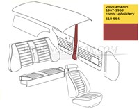 Panneau Montant B - Rouge Gauche et Droite Volvo Amazon code 183-545 518-554 692135-3