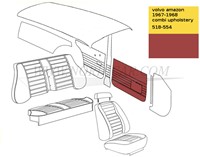 Tür Frontblende Verkleidung Rot Volvo Amazon code 183-545 518-554 692141-3
