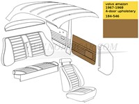 Türverkleidung satz: braun: links und rechts Volvo Amazon P120 P220 692143