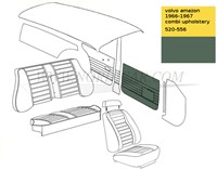 Door front panel Upholstery Green Volvo Amazon code 185-547 520-556 692145-3