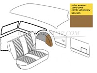 Radkastenverkleidung Satz, links und rechts - braun Volvo Amazon combi kleurcode 519 1967 1966-1968 692167