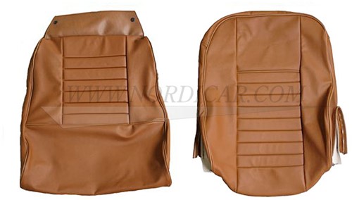 Housse de siège Marron cuire- assise et dossier Volvo 1800S E ch# -37549 692171-692172