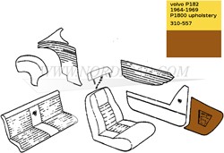 Schopplaat bruin Links en Rechts Volvo 1800S 692186