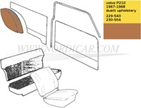 Wielbak bekleding bruin Links en Rechts Volvo 210 code 230-544 692266