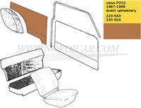 Rear panel Brown Left and Right Volvo P210 692278