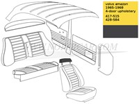 Head rest cover Black Volvo Amazon 1800 140 160 692659-3