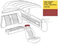 Hoofdsteun bekleding Rood Volvo AmaKleur 183-545 424-551 429-585 518-554 692661-3