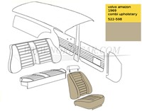 Stoel Bekleding set Beige Zitting + Rugleuning (1 stoel) Volvo Amazon code 430-595 522-598 692885-3